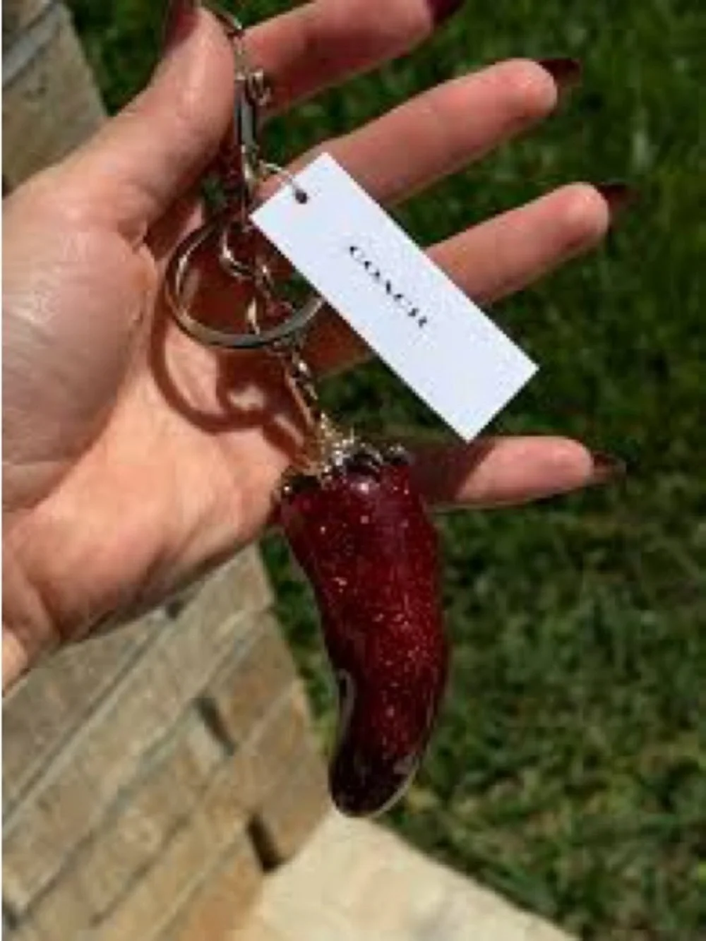 Coach key charm